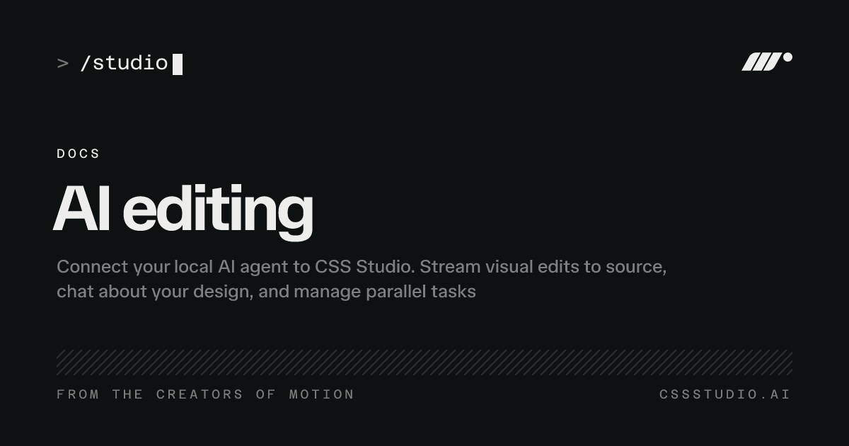 AI editing | CSS Studio