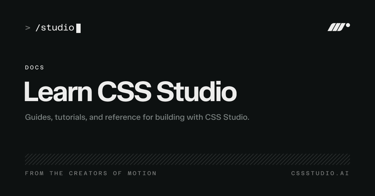 Learn | CSS Studio