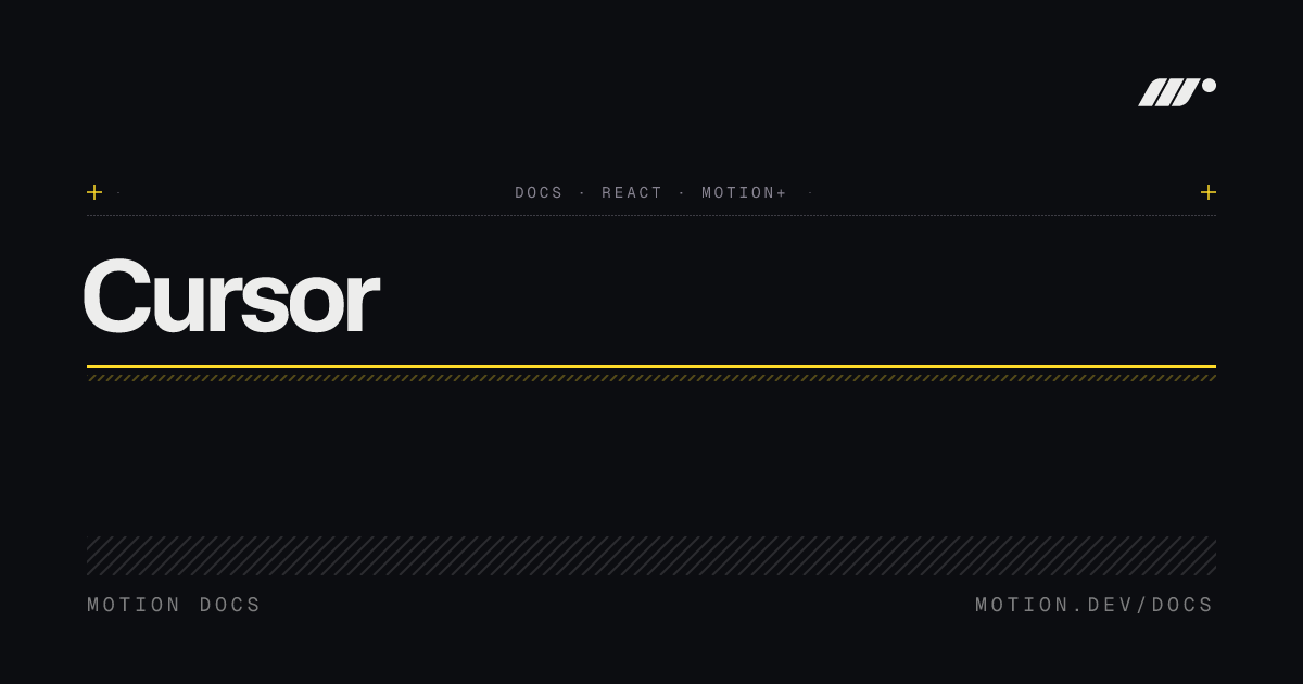 Custom Cursor - React cursor animation | Motion React