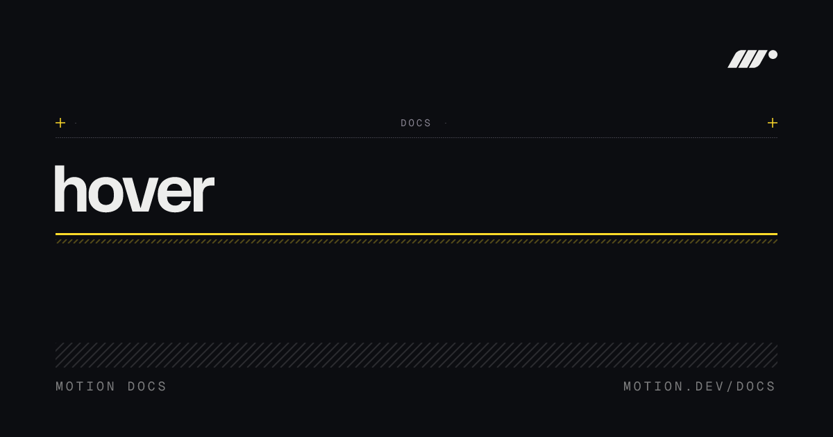 hover() — Hover-triggered animations | Motion JavaScript