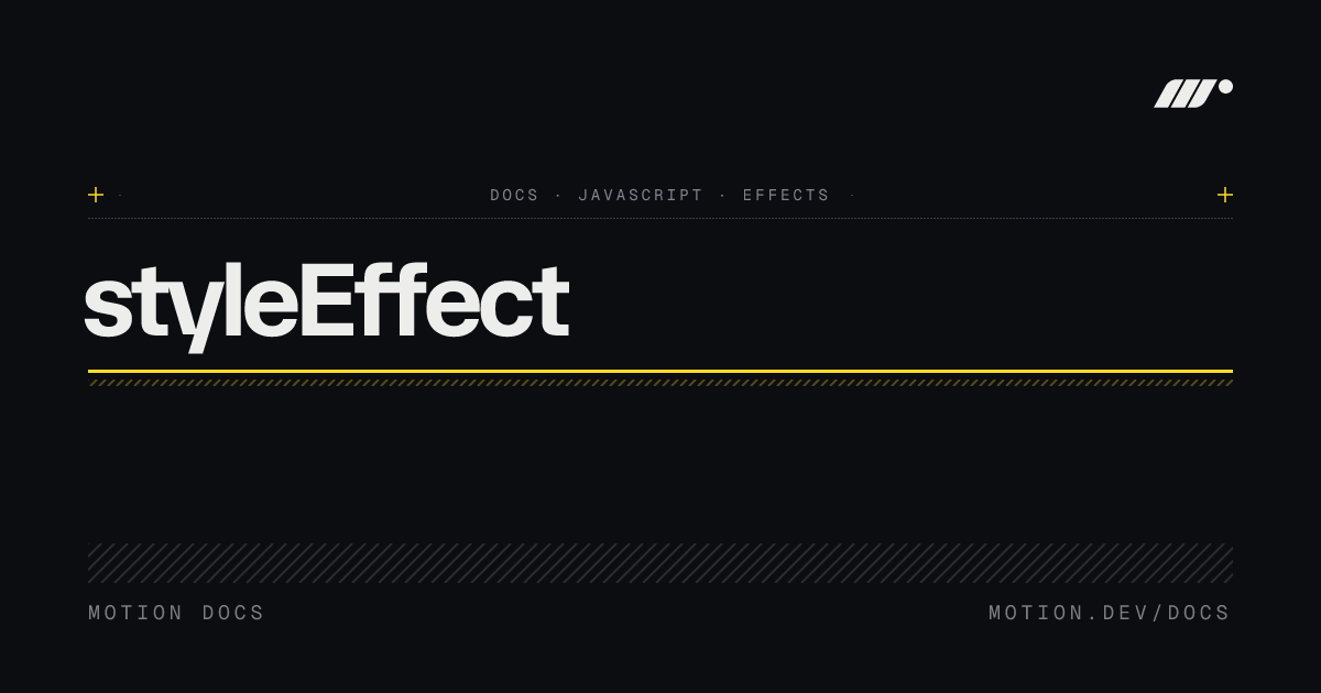 styleEffect | Render motion values to elements | Motion