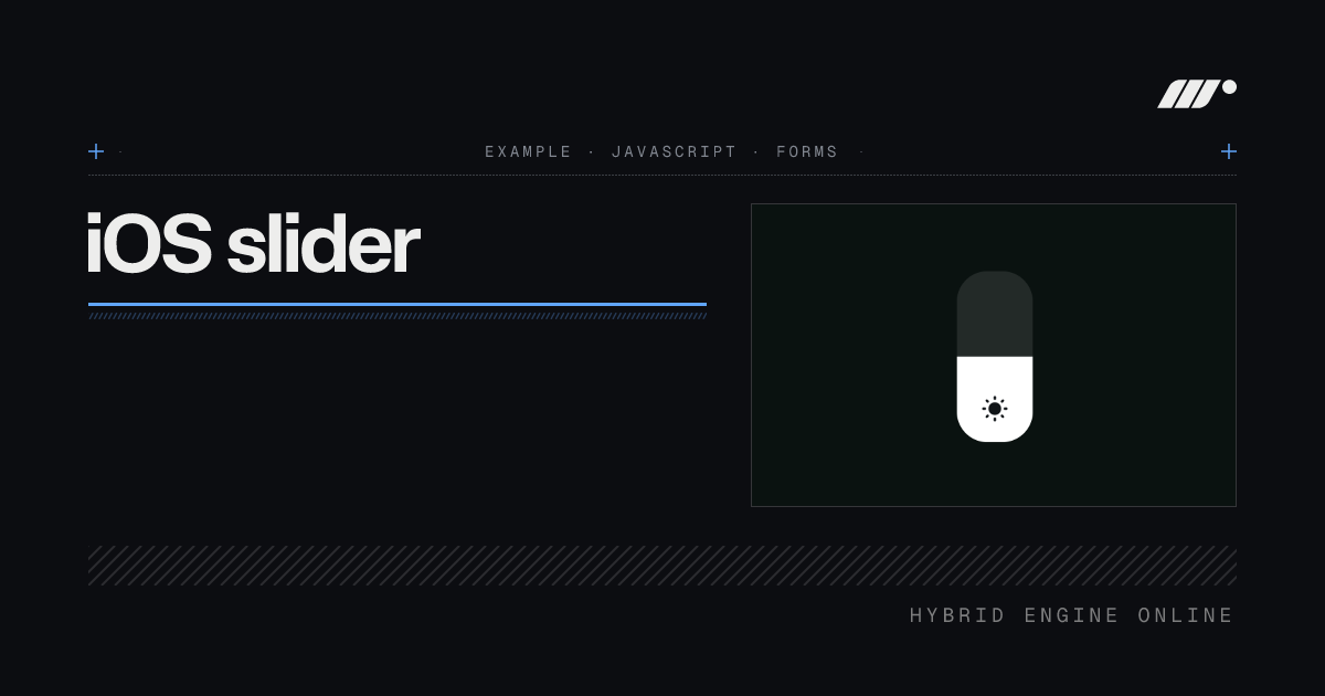 Ios App Sliders iOS slider example & tutorial for JavaScript | Motion