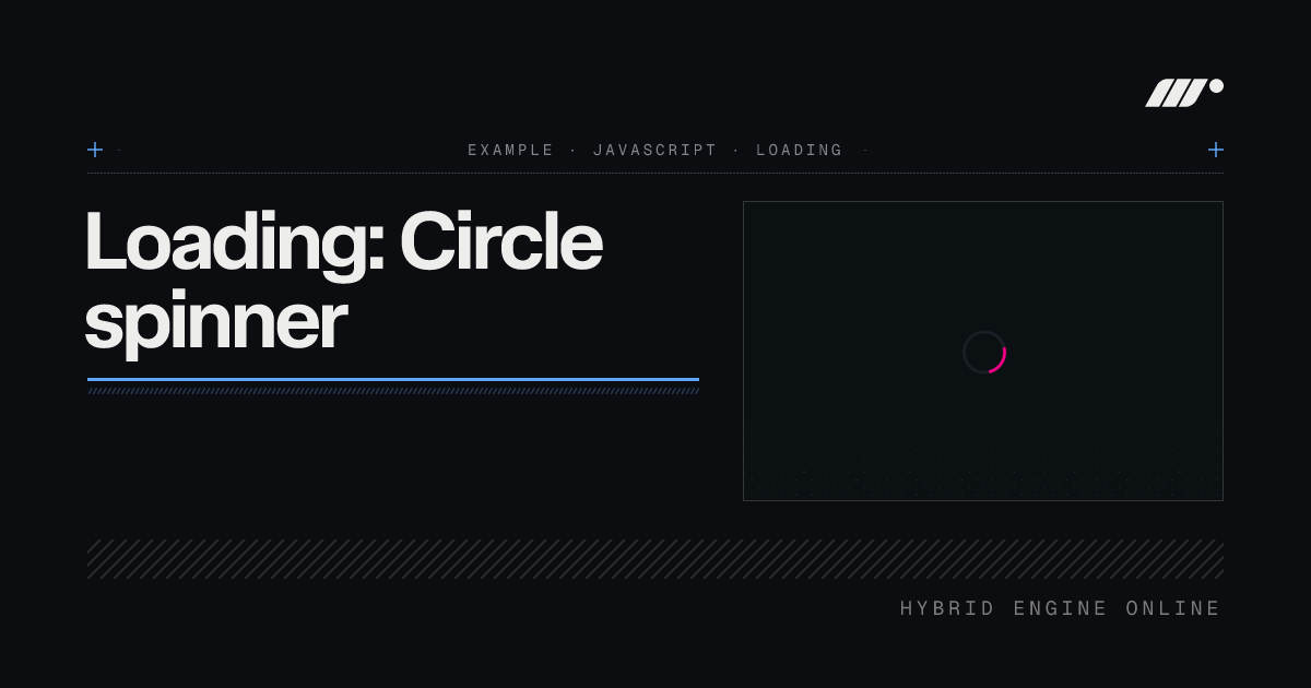 Loading Screenshot Loading: Circle spinner example & tutorial for JavaScript | Motion