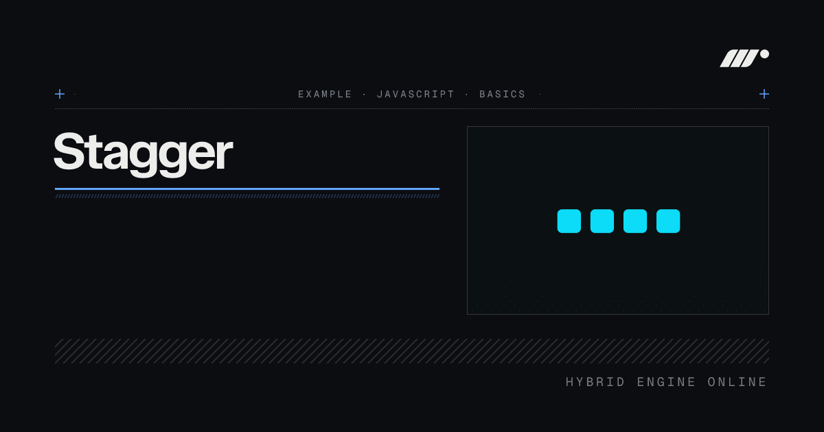 Stagger Example Stagger — Motion for JavaScript Example