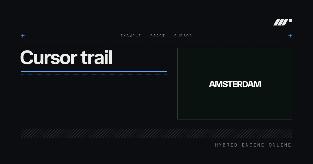 Cursor On Target Xml Example Cursor trail example & tutorial for React | Motion
