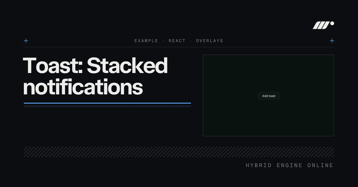 Toast: Stacked notifications example for React | Motion