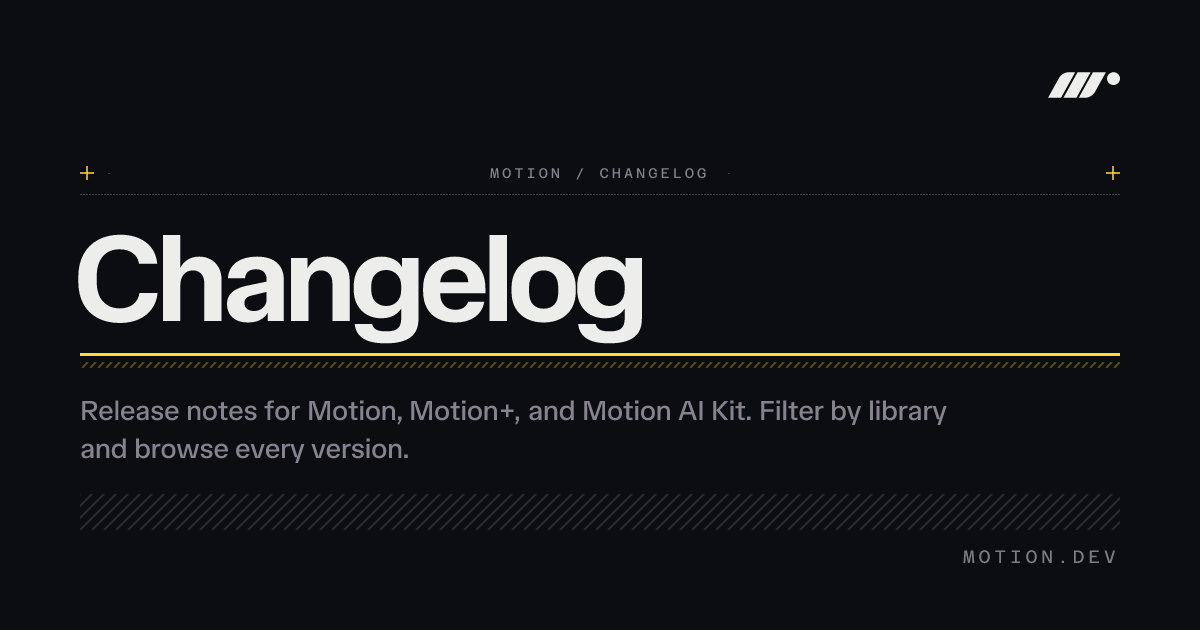 Changelog | Motion