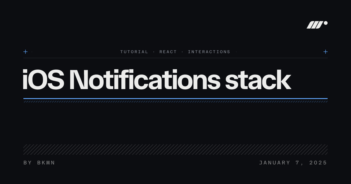 iOS Notifications stack step-by-step tutorial | Motion